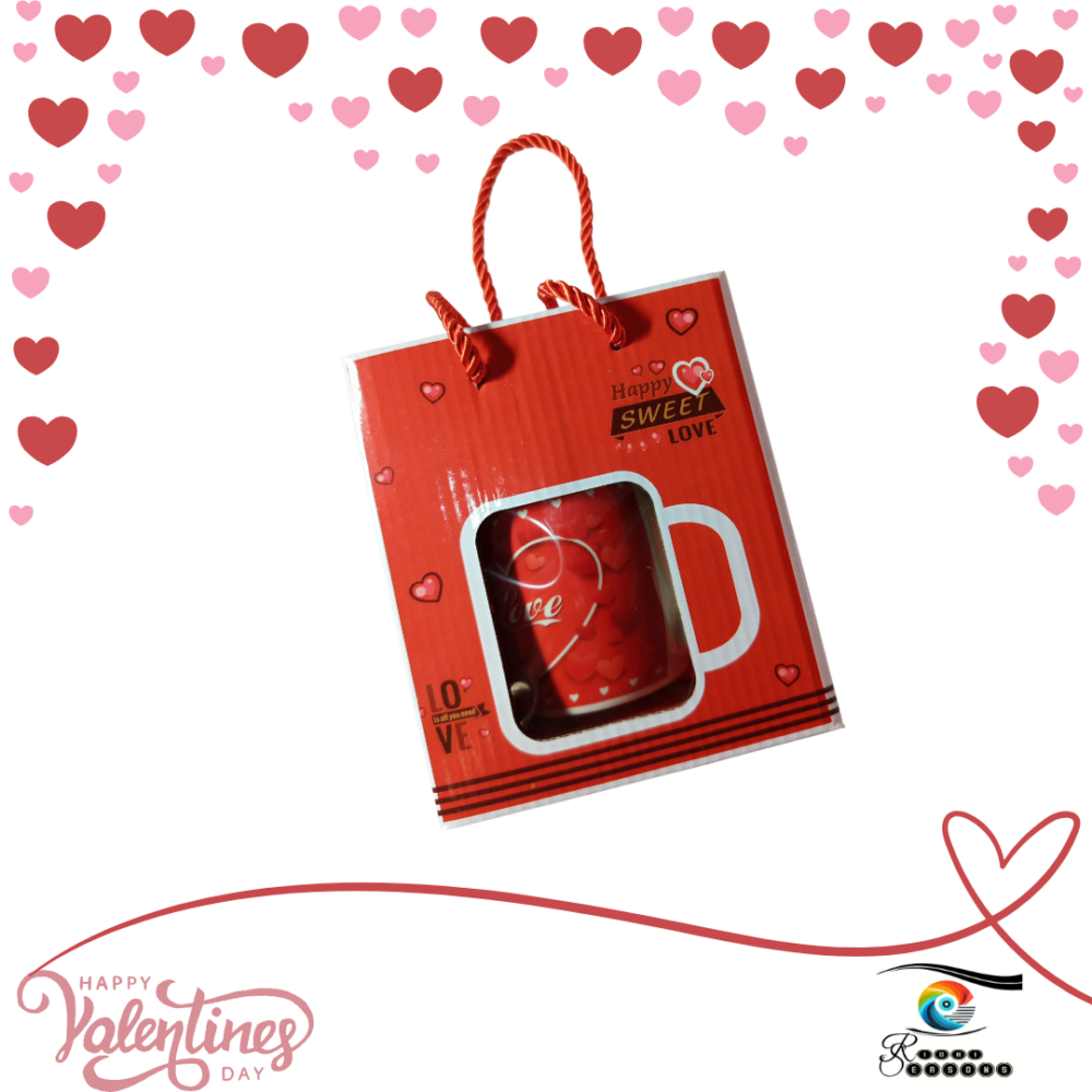 VD - ORNAMENT - Red Love Mug with Spoon